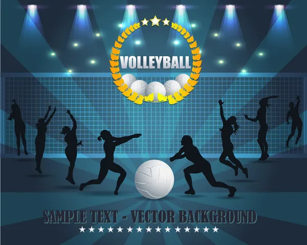 Volleyball Vector Background — Stock Vector