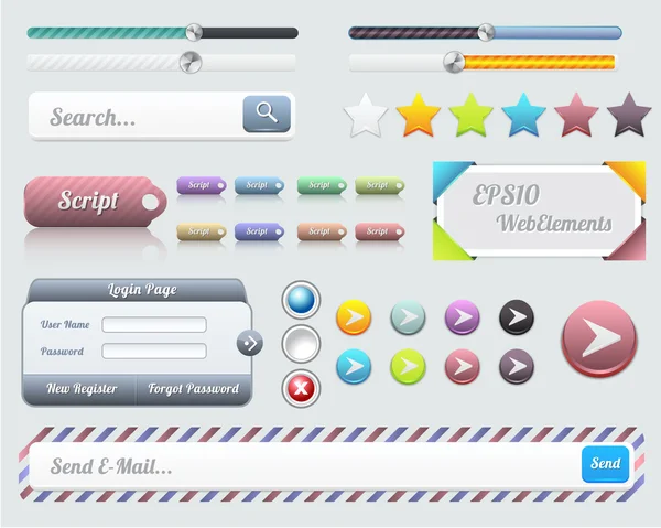 Conjunto de diseño de vectores de elementos web — Archivo Imágenes Vectoriales