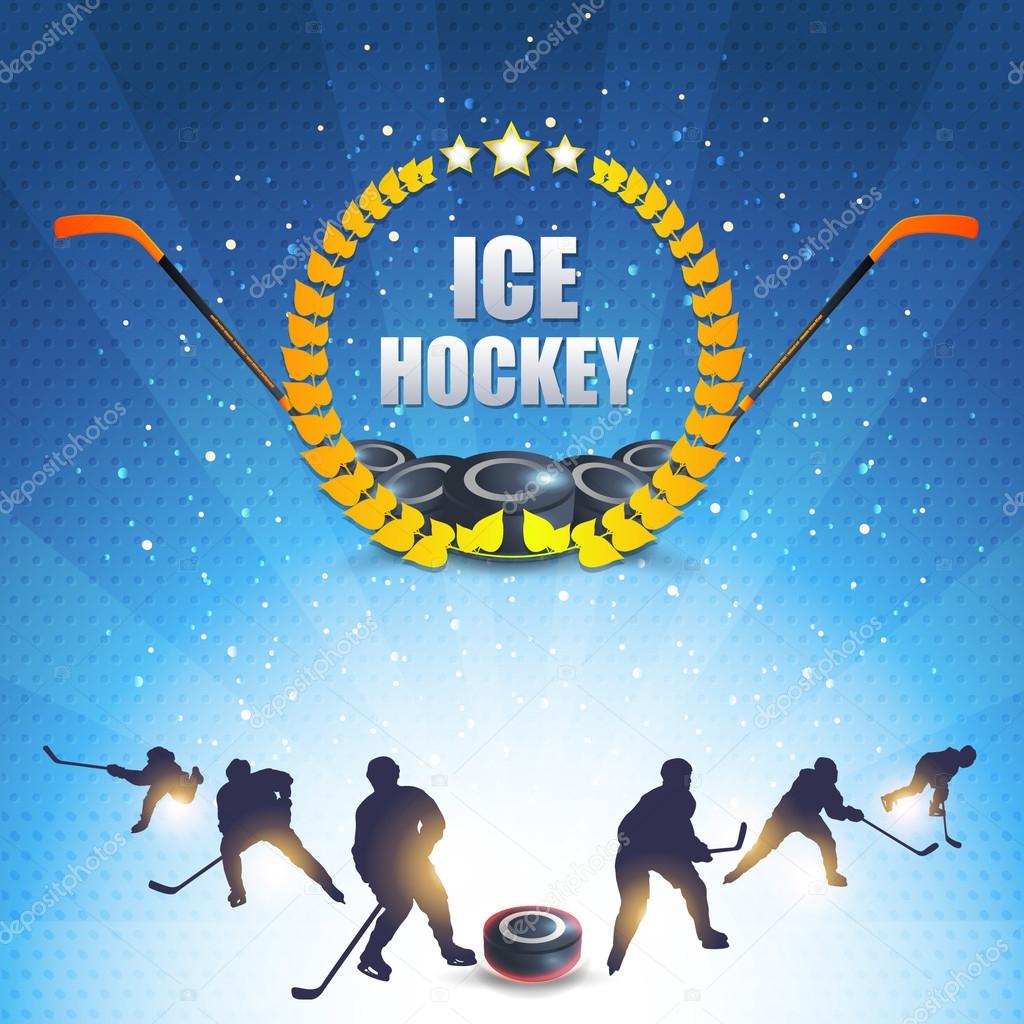 Ice Hockey Vector Background