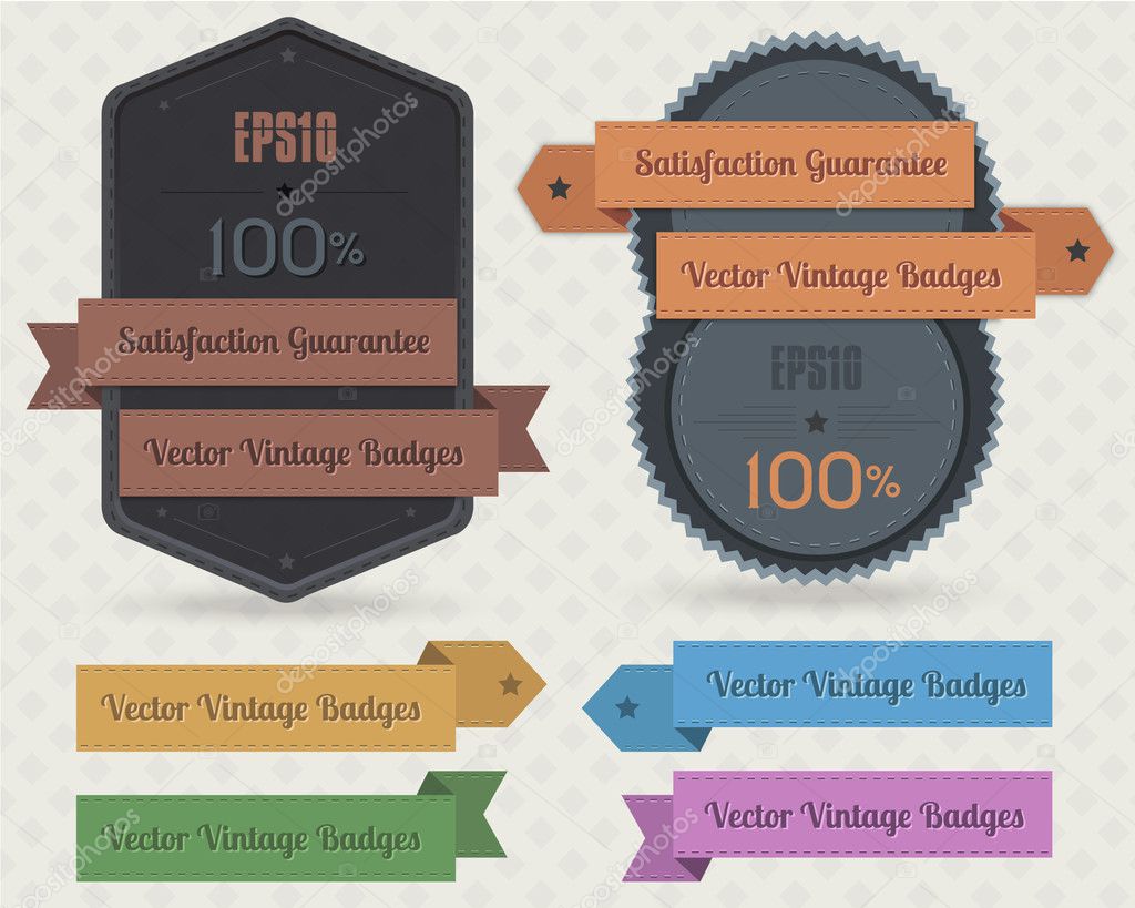 Vintage badges vector design