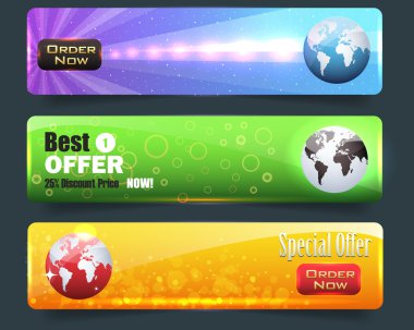 Web banner şablon vektör tasarımı