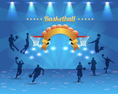 Abstract Background Basketball Vector Design clipart