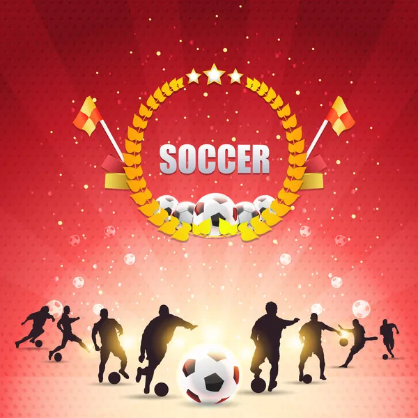 Soccer Shiny Background — Stock Vector