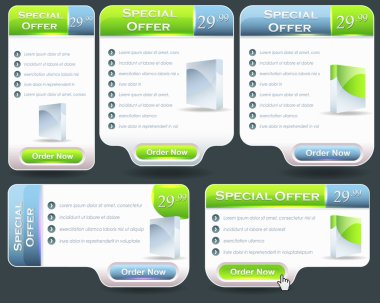 Web banner vektör set