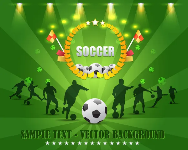 Voetbal achtergrond sjabloonontwerp vector — Stockvector