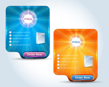 Pro web banner şablon vektör tasarımı