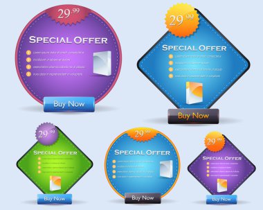 Web banner vektör set
