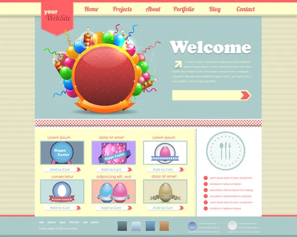 Diseño Web Vintage vector elementos — Archivo Imágenes Vectoriales