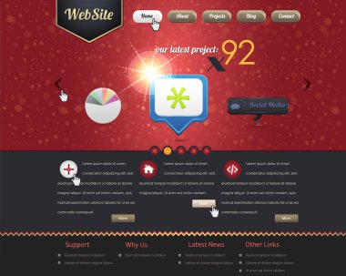 Web sitesi tasarım vektör öğeleri