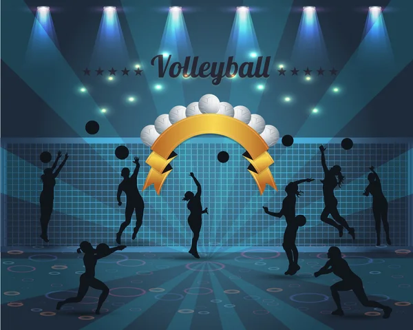 Fondo abstracto Voleibol Vector Diseño — Vector de stock