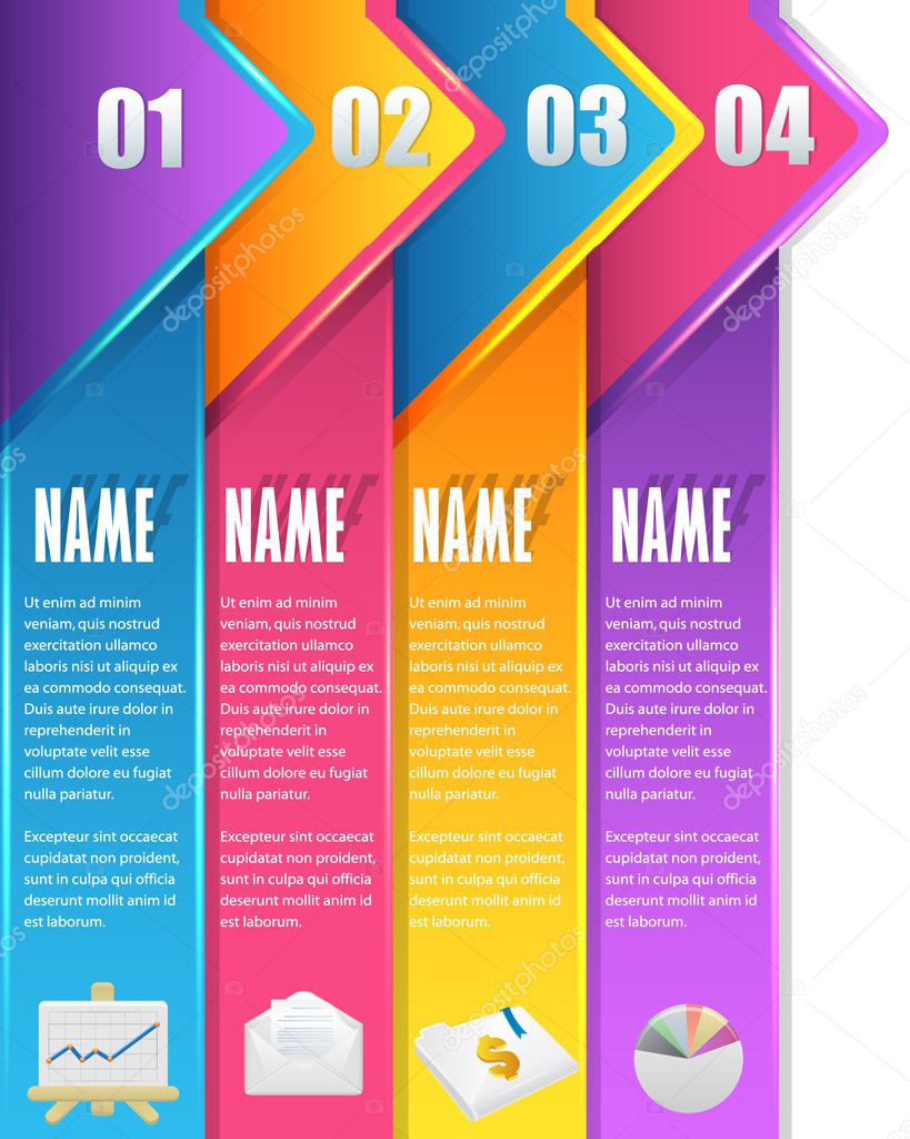 Vector Background Number Options Banner & Card