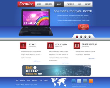 iş tarzı Web sitesi tasarım vektör öğeleri
