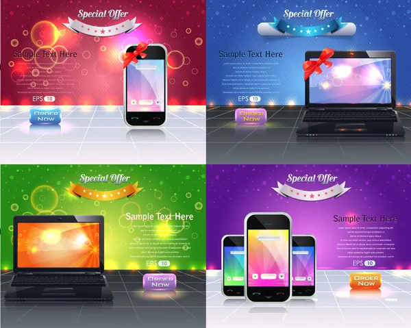 Web banner modelo de vetor design — Vetor de Stock