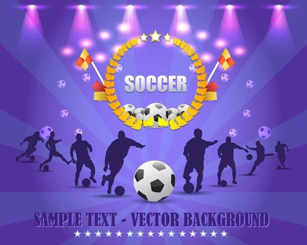 Soccer Shiny Background — Stock Vector