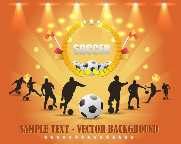 Soccer Shiny Background — Stock Vector