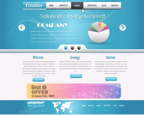 Business Style Website design vector elements — Stock Vector