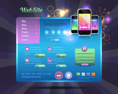 Web sitesi tasarım vektör öğeleri