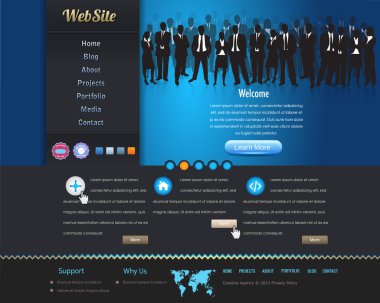 iş tarzı Web sitesi tasarım vektör öğeleri