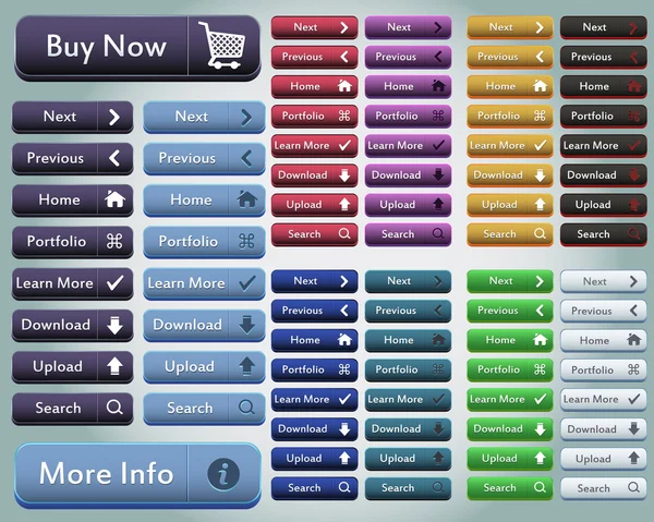 düğme kümesi Web elemanları vektör