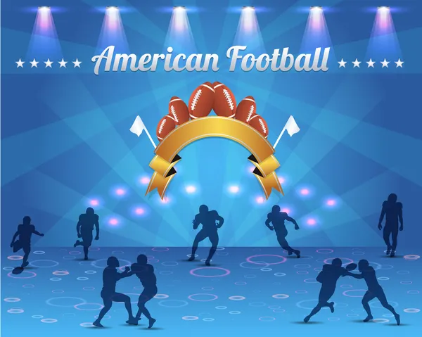 Design vettoriale di football americano — Vettoriale Stock