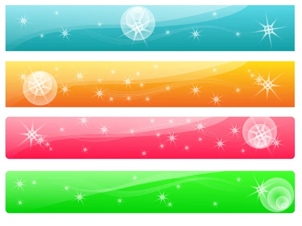 Set shine internet banner vector — Stockvector