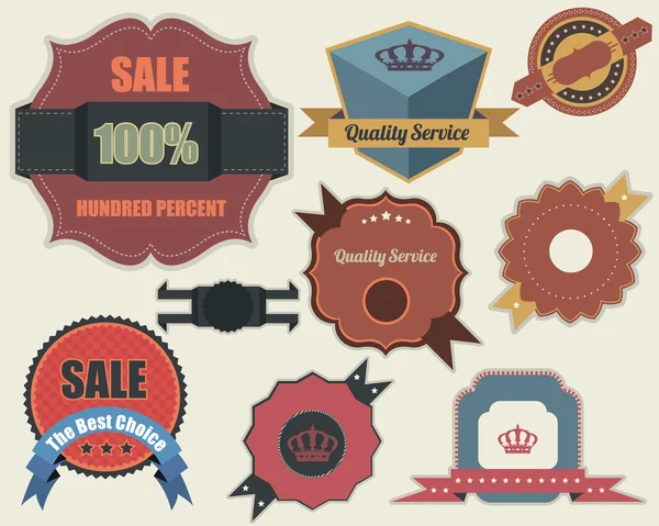 Retro etiket tasarım vintage sticker — Stok Vektör