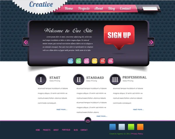 iş tarzı web şablonu vektör tasarım kümesi