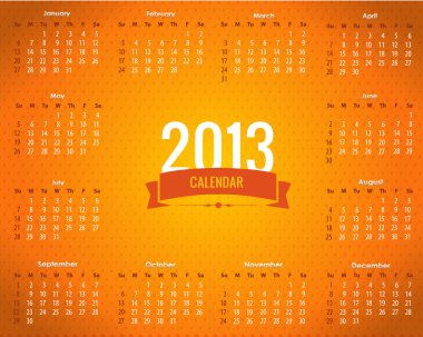 Takvim yılı 2013 vektör şablonu