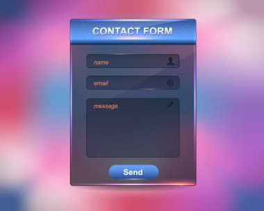 iletişim formu vektör