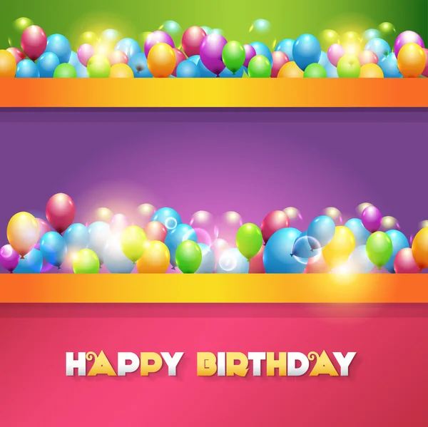 Ilustración vectorial del diseño feliz cumpleaños — Archivo Imágenes Vectoriales