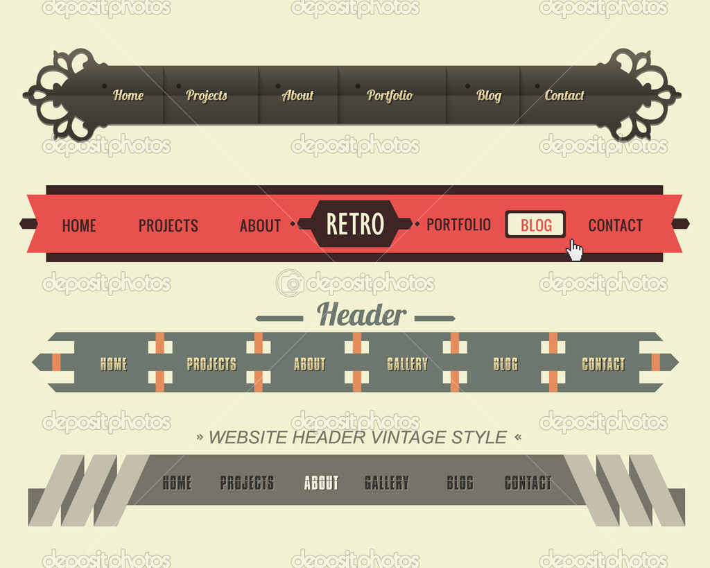 how to make header menu in html