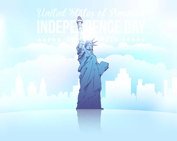 États-Unis d'Amérique 4 juillet Happy Independence Day — Image vectorielle