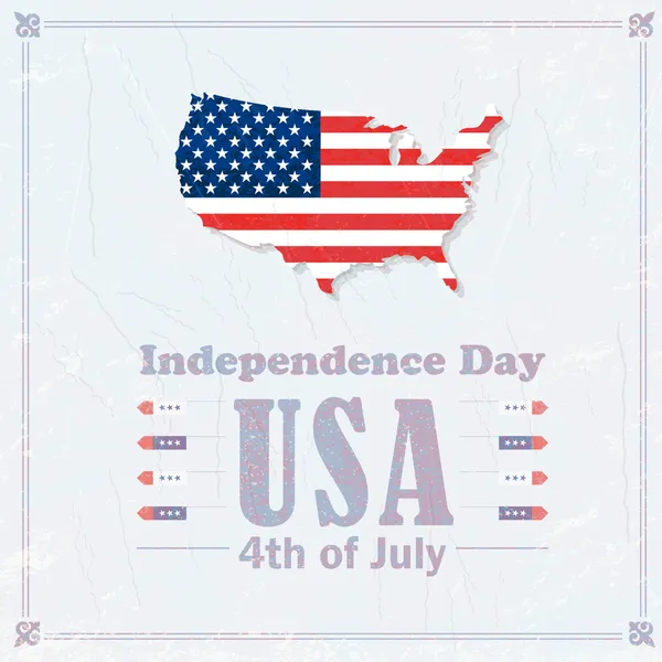 Estados Unidos de América 4 de julio Feliz Día de la Independencia — Vector de stock