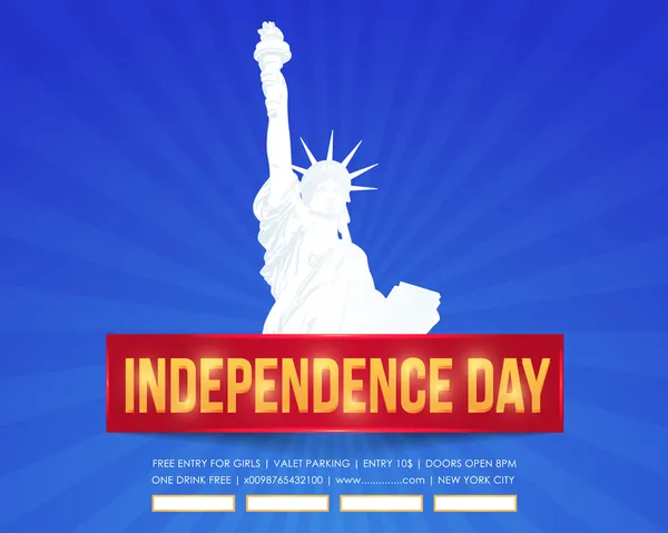 Amerikai Egyesült Államok 4th-ból július boldog függetlenség napja — Stock Vector