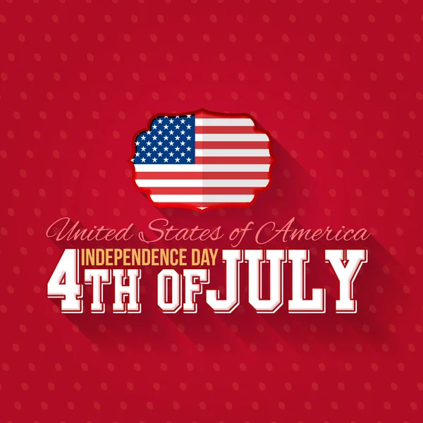 Estados Unidos de América 4 de julio Feliz Día de la Independencia — Vector de stock