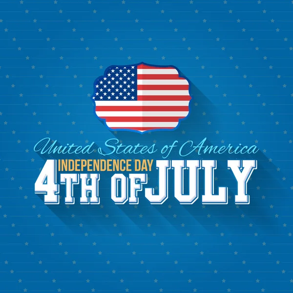 United States of America 4th of July Happy Independence Day — Stock Vector