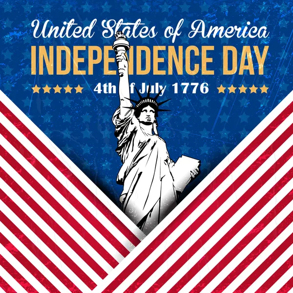 États-Unis d'Amérique 4 juillet Happy Independence Day — Image vectorielle