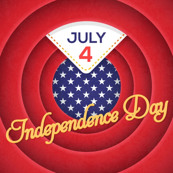 États-Unis d'Amérique 4 juillet Happy Independence Day — Image vectorielle
