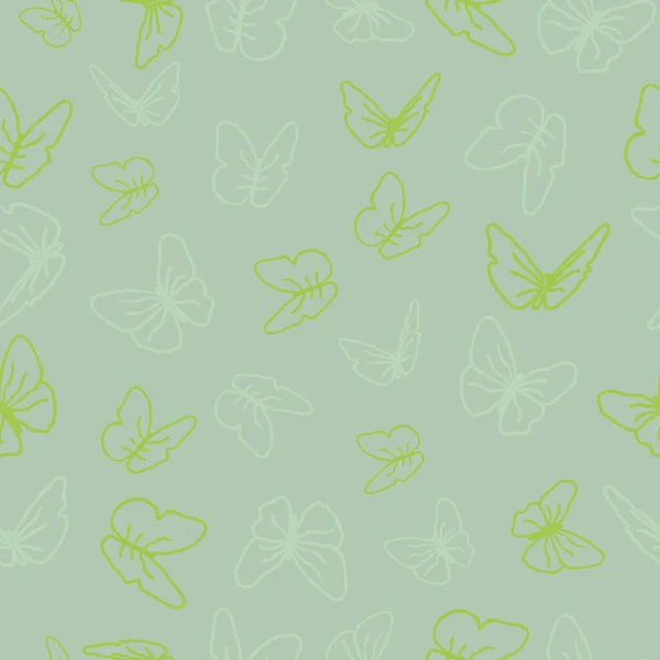 Green Butterflies Seamless Pattern Background Surface Pattern Design — Photo