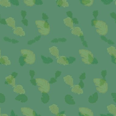 Green leafs texture seamless pattern. Print background. Surface pattern design. 