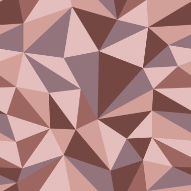 Geometric brown mosaic triangles seamless pattern. Print background. Surface pattern design. 