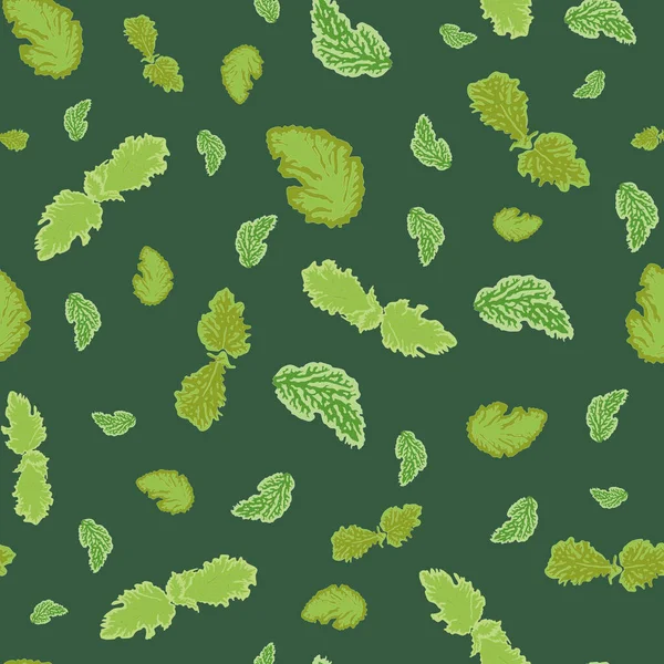 Green Leafs Seamless Pattern Print Background Surface Pattern Design — Stockvektor