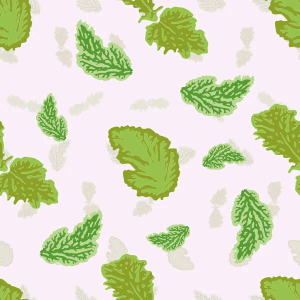 Green Leafs Texture Seamless Pattern Print Background Surface Pattern Design — Vetor de Stock