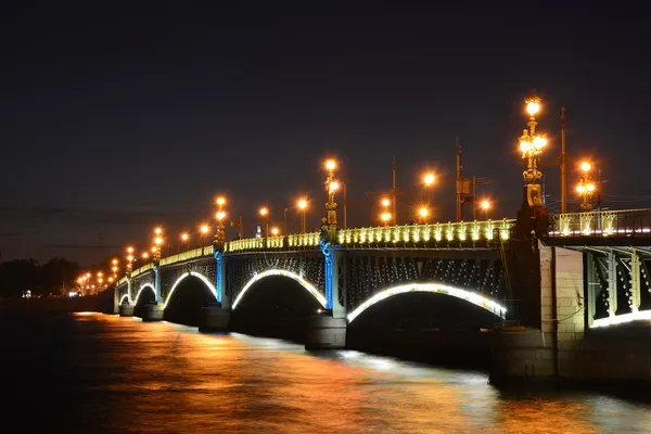 San Pietroburgo, Trinity Bridge Fotografia Stock