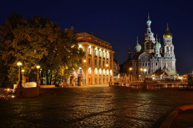 dökülmüş kan üzerinde İsa Kilisesi St. petersburg