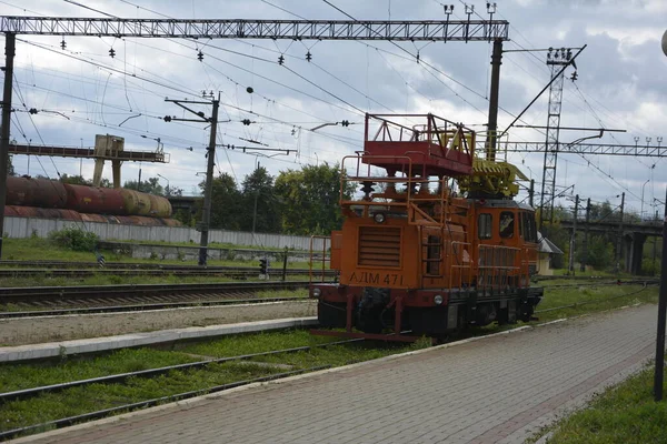 Lviv Ucrânia Setembro 2021 Railway Diesel Carro Adm Para Reparação — Fotografia de Stock
