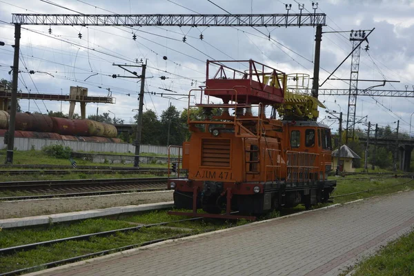 Lviv Ucrânia Setembro 2021 Railway Diesel Carro Adm Para Reparação — Fotografia de Stock