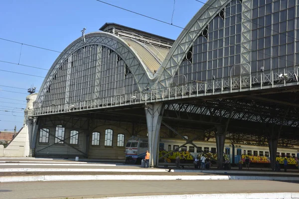 Lviv Ucrânia Abril 2021 Lviv Railway Station Lviv Railway Station — Fotografia de Stock
