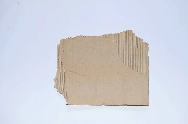 Kraft Cardboard Goffered Cardboard Ripped Edge — Stock Photo, Image