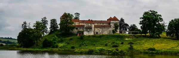 Vue Sur Ancien Château Svirzh Ukraine Château Médiéval Dans Lequel — Photo